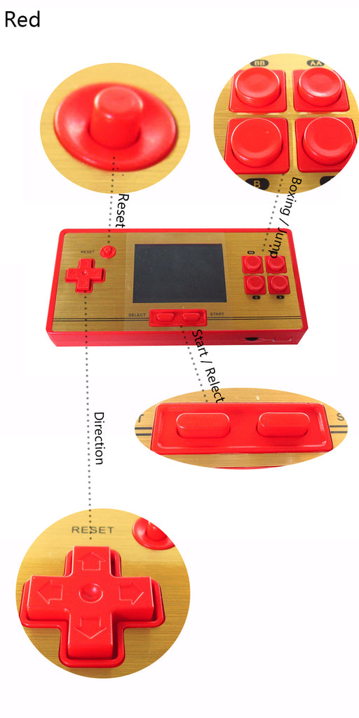 Handheld retro game console with 600 games